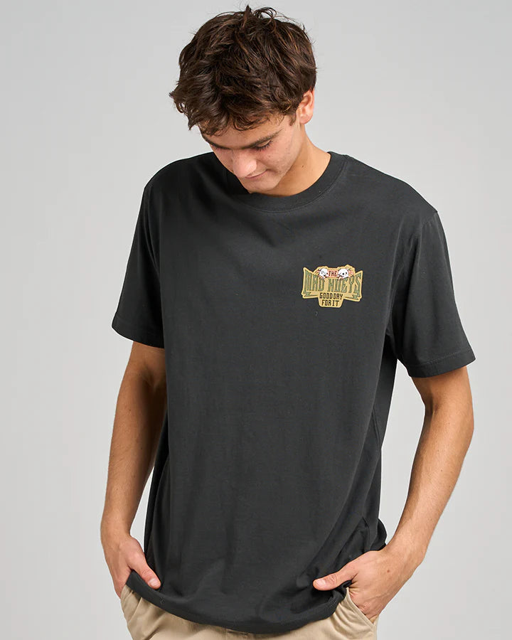 MAD HUEYS SHOEY SESH SS TEE VINTAGE BLACK