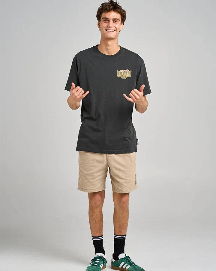 MAD HUEYS SHOEY SESH SS TEE VINTAGE BLACK