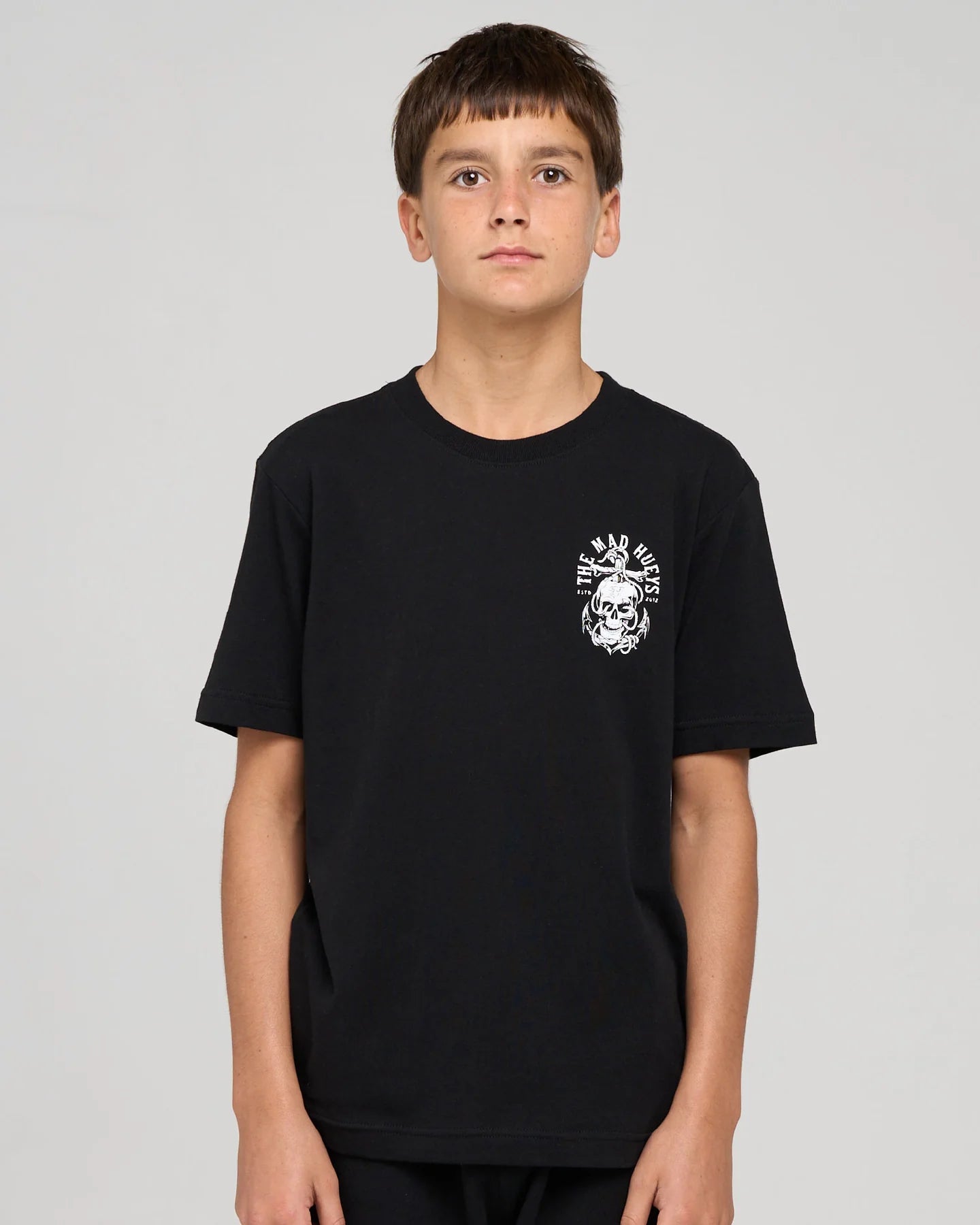 The Mad Hueys Rope Skull Anchor Youth Short Sleeve Tee | Black