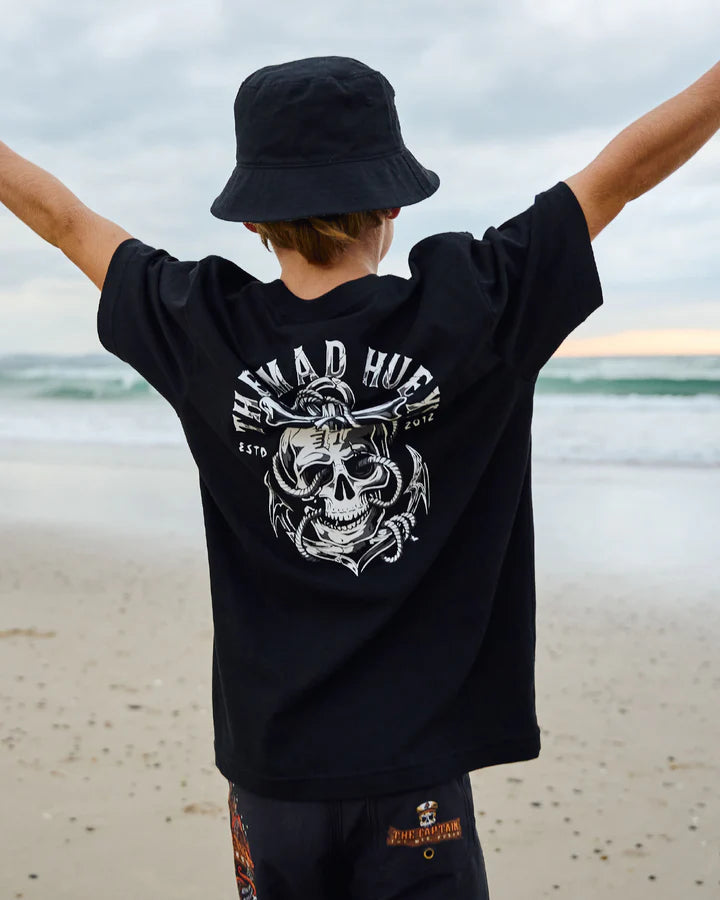 The Mad Hueys Rope Skull Anchor Youth Short Sleeve Tee | Black