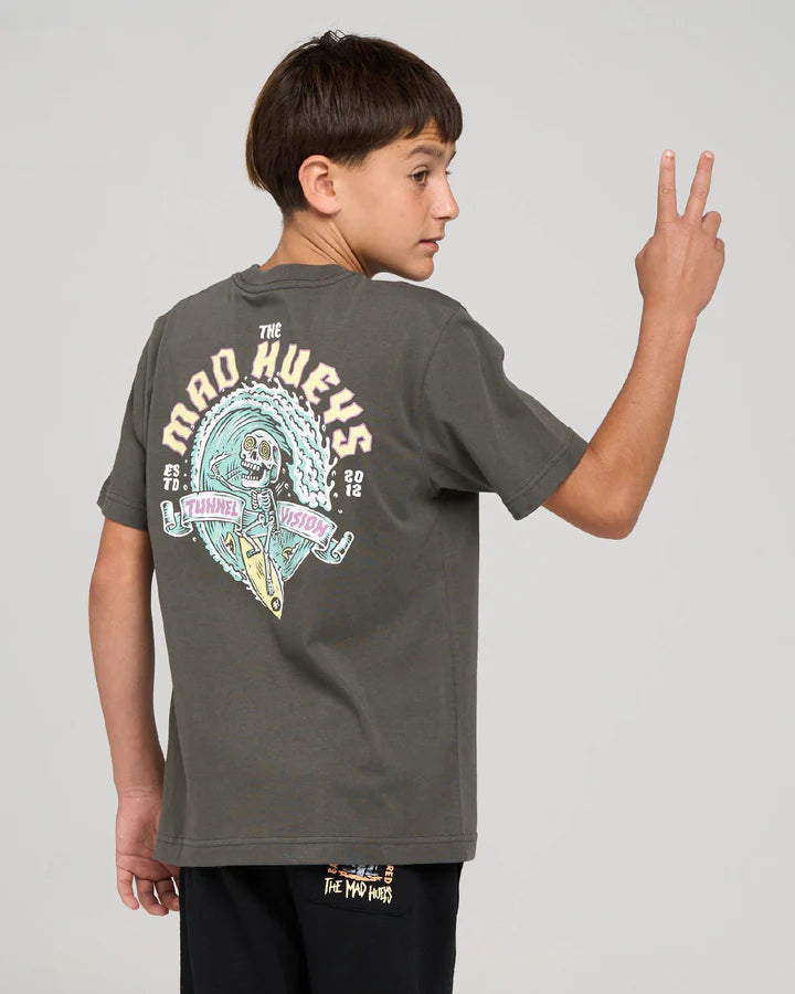 The Mad Hueys Tunnel Vision Youth Short Sleeve Tee | Charcoal
