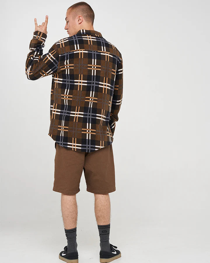 The Mad Hueys Rope Skull Anchor Shacket | Walnut