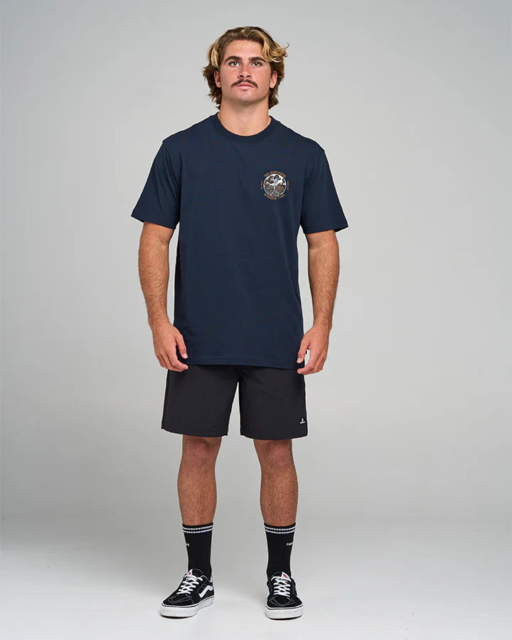 The Mad Hueys Tins Kraken Short Sleeve Tee | Navy