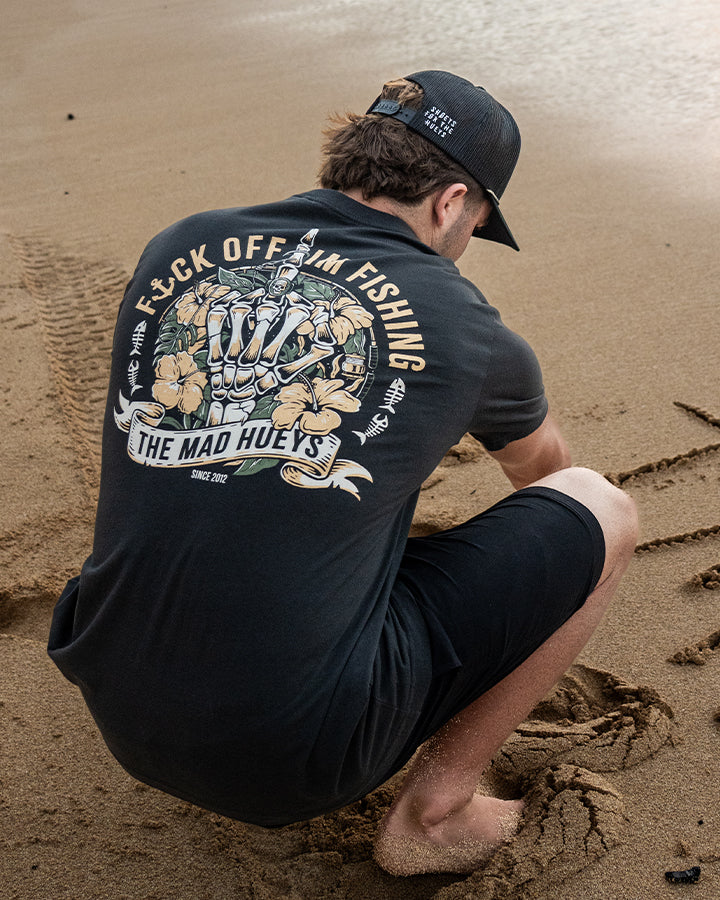 The Mad Hueys Sheild Fk Off Short Sleeve Tee | Vintage Black