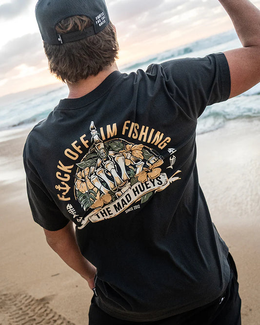 The Mad Hueys  Fk Off Fish Short Sleeve Tee | Vintage Black