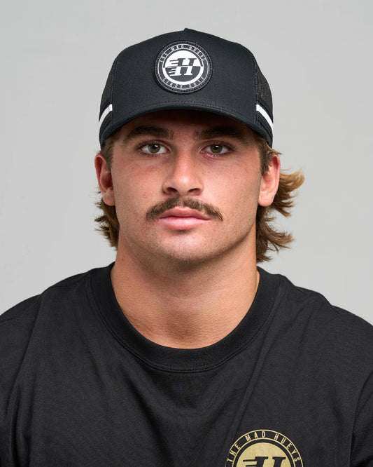 The Mad Hueys H Series Split Twill Snapback | Black