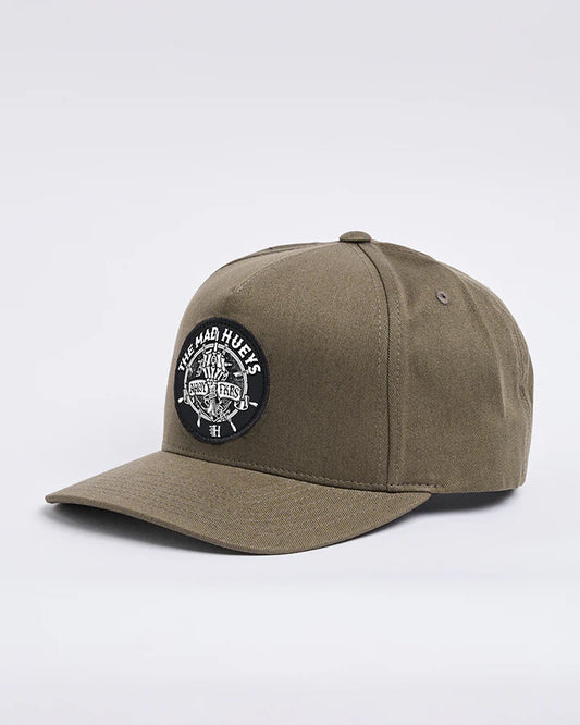 The Mad Hueys Chain Fkrs Twill Snapback | Olive