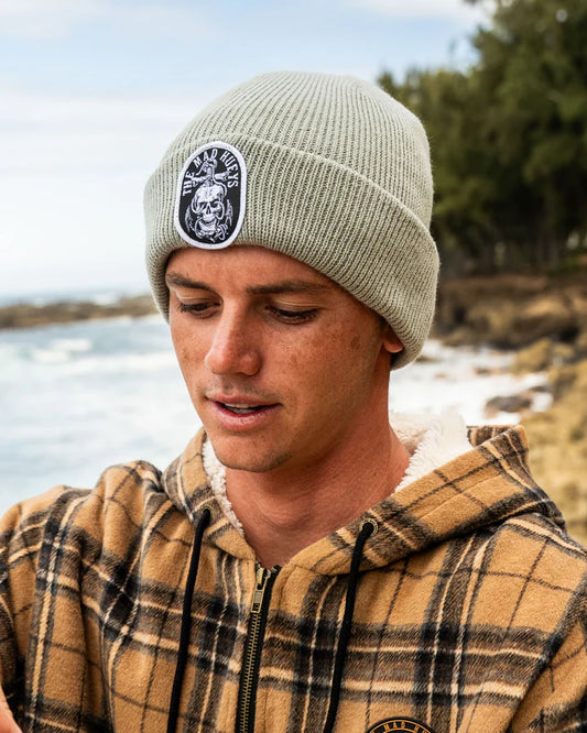 The Mad Hueys Rope Skull Anchor Relaxed Beanie | Faded Dust