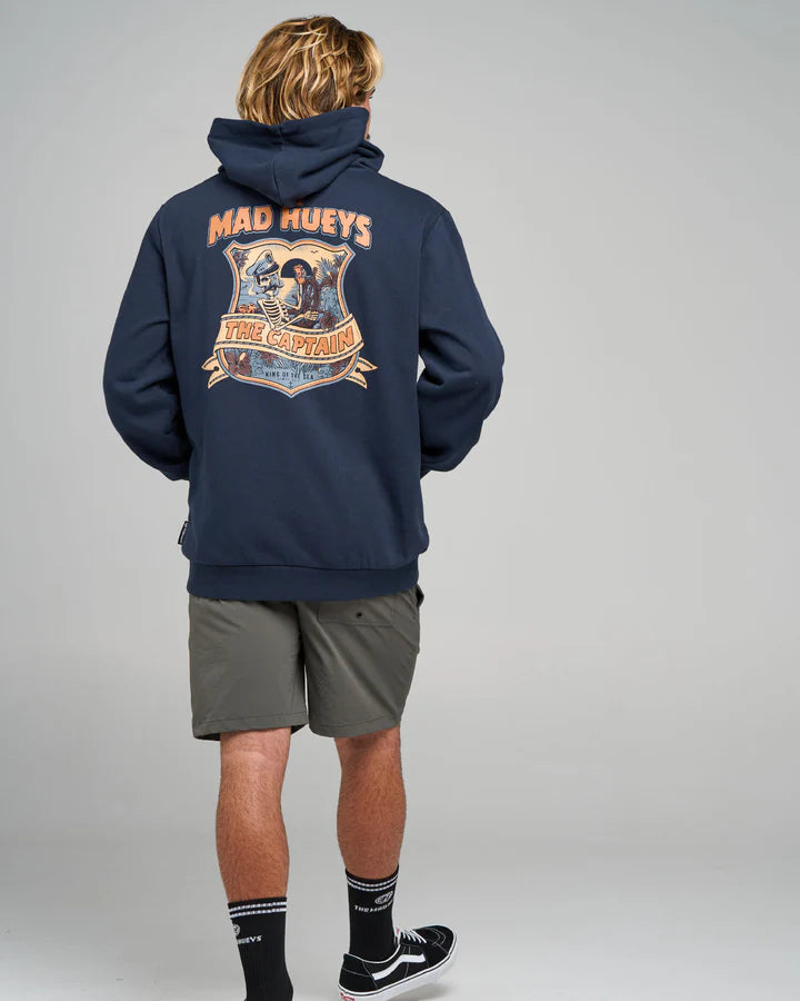 The Mad Hueys Captain Two Faced Hooded Pullover | Navy