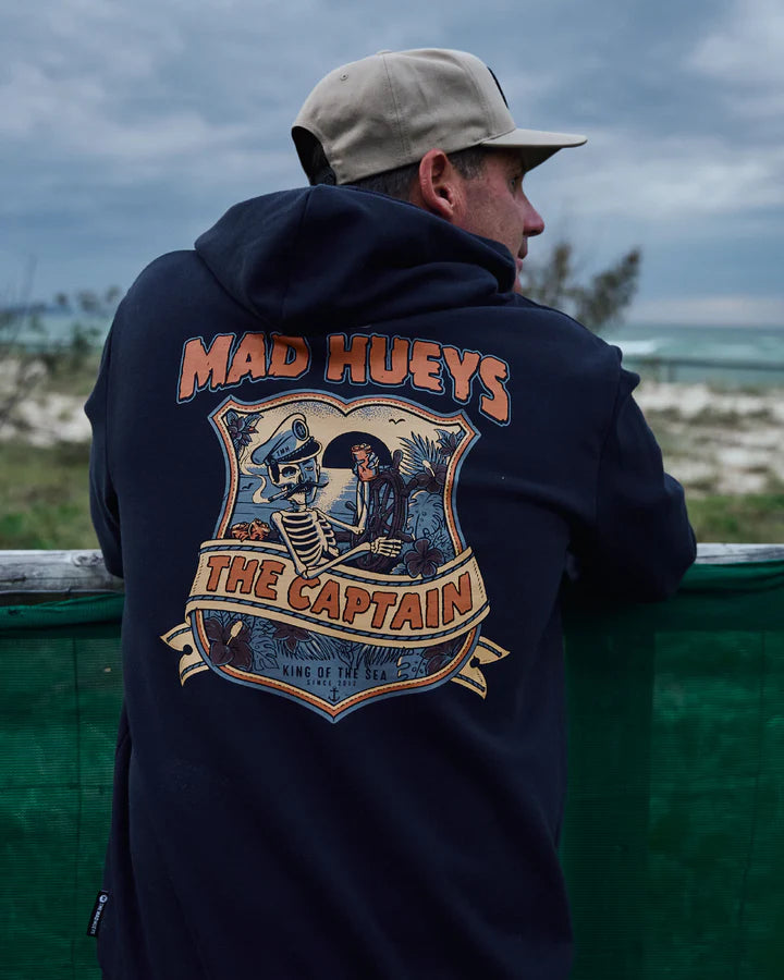 The Mad Hueys Captain Two Faced Hooded Pullover | Navy