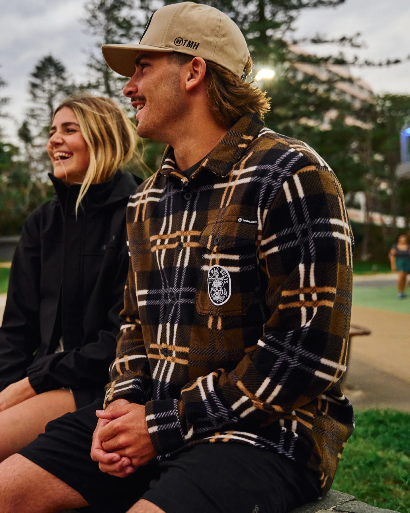 The Mad Hueys Rope Skull Anchor Shacket | Walnut