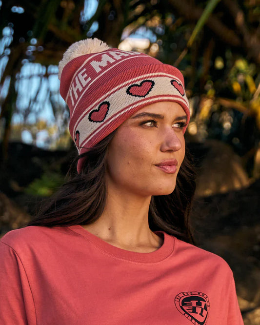 The Mad Hueys Love Hueys Womens Relaxed Beanie | Dusty Rose