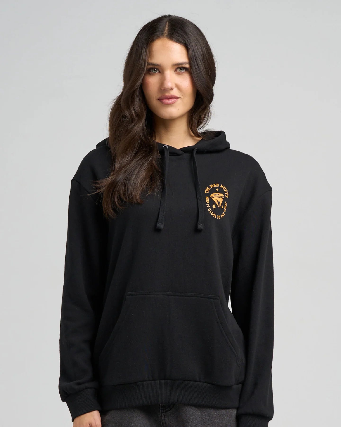 The Mad Hueys Close Chest Hooded Pullover | Black