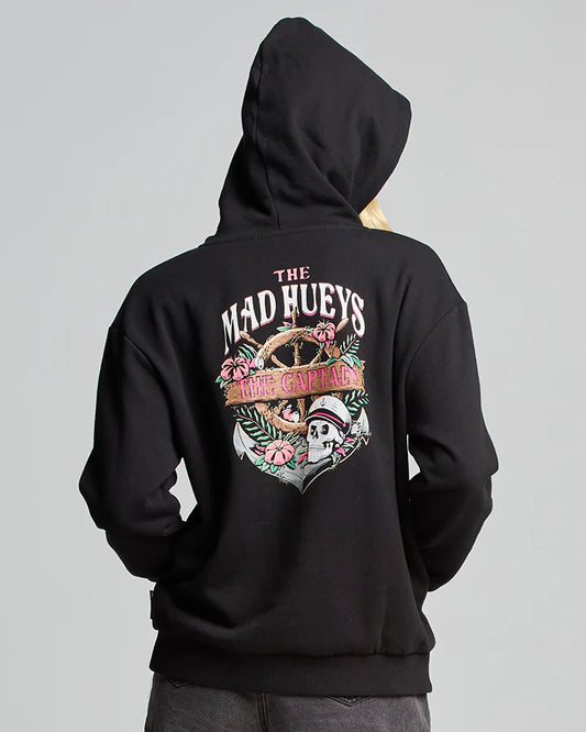 THE MAD HUEYS SHIPWRECKED CAPTAIN WOMENS PULLOVER BLACK