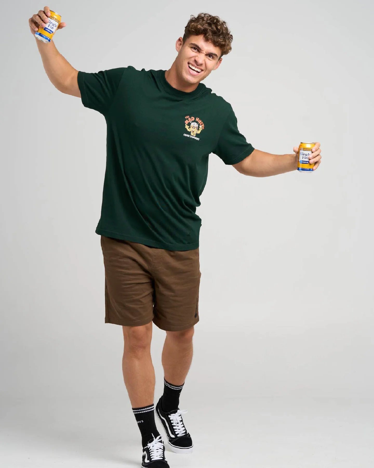 The Mad Hueys Liquid Confidence Short Sleeve Tee | Pine Green