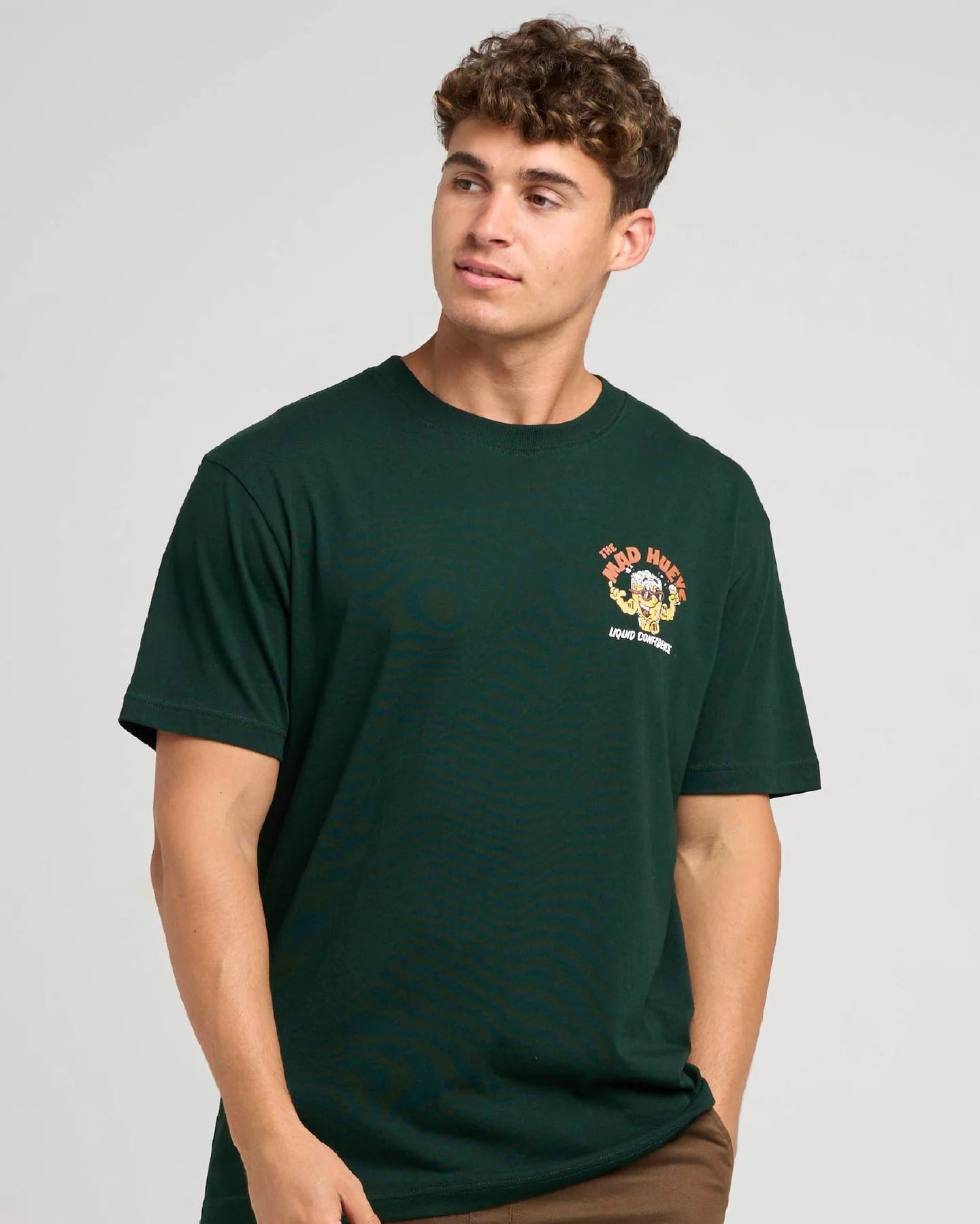 The Mad Hueys Liquid Confidence Short Sleeve Tee | Pine Green