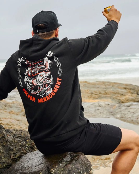 The Mad Hueys Anchor Management Hooded Pullover | Black