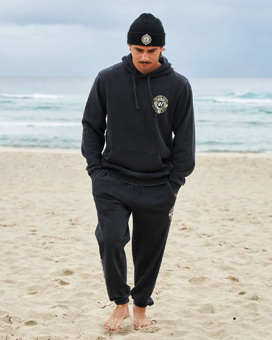 The Mad Hueys Surf Hueys Hooded Pullover | Washed Black