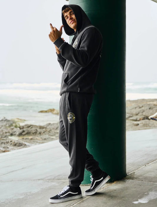 The Mad Hueys Surf Hueys Track Pant | Washed Black