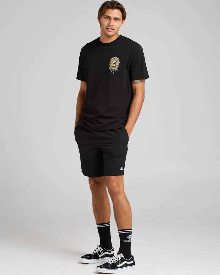 THE MAD HUEYS FREESTYLE 18" SWIM VOLLEY SHORT BLACK