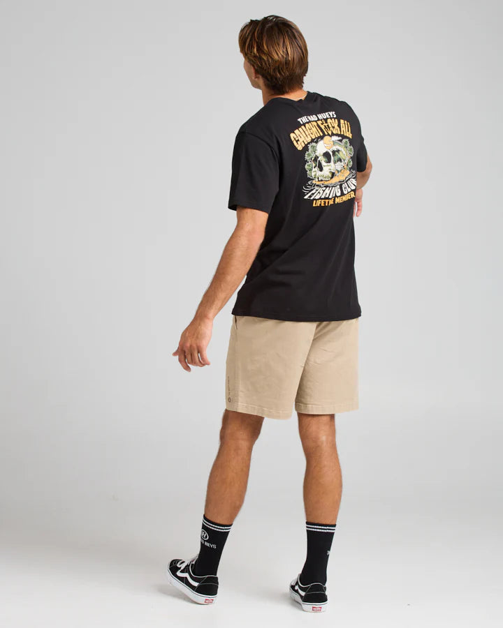 THE MAD HUEYS CAUGHT FK ALL SS TEE BLACK