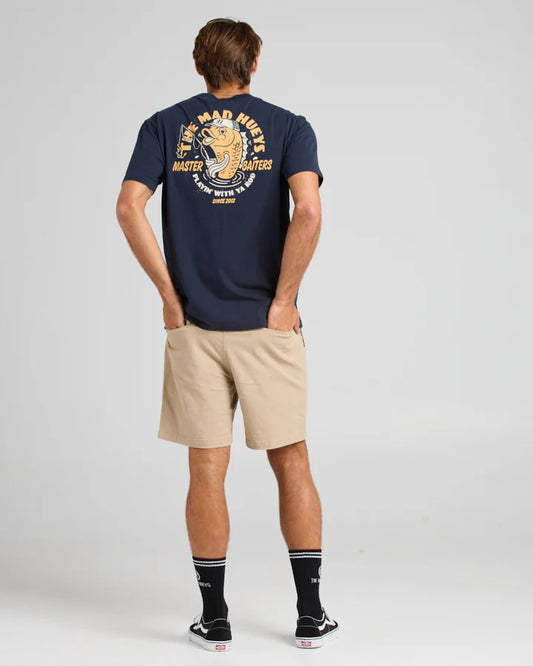 THE MAD HUEYS MASTER BAITERS SS TEE NAVY