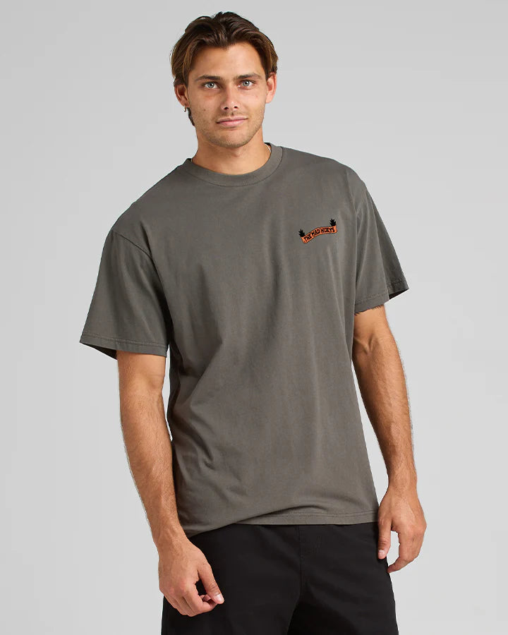 THE MAD HUEYS SMOKED SALMON OVERSIZED SS TEE CHARCOAL