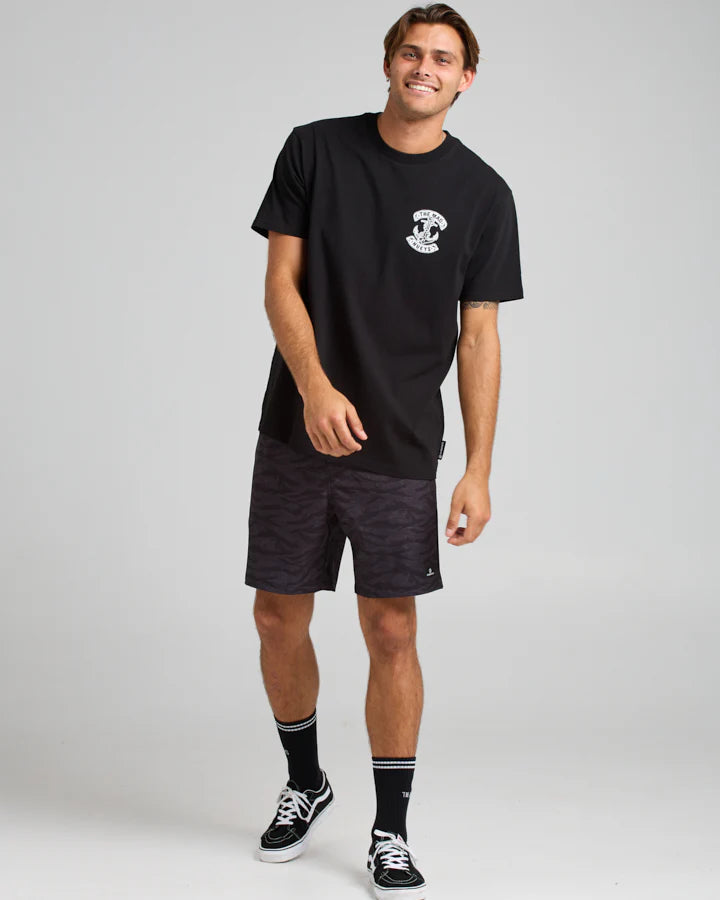 THE MAD HUEYS SKULL ANCHOR SS TEE BLACK
