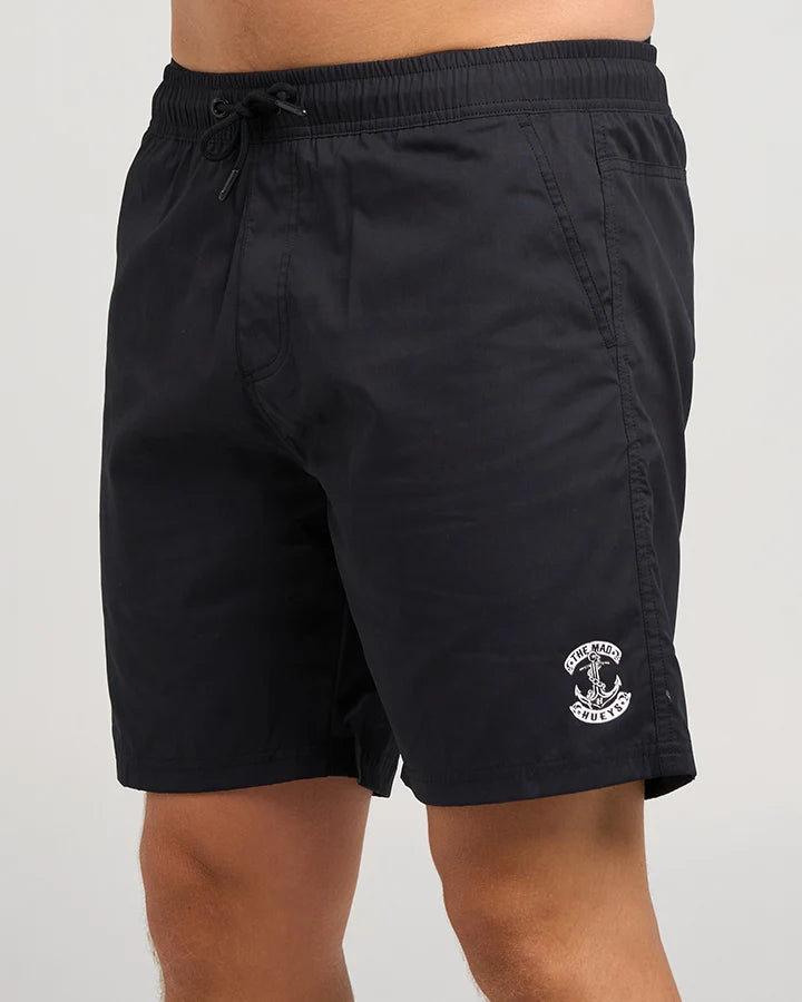 The Mad Hueys Skull Anchor 18"  Volley Short | Black