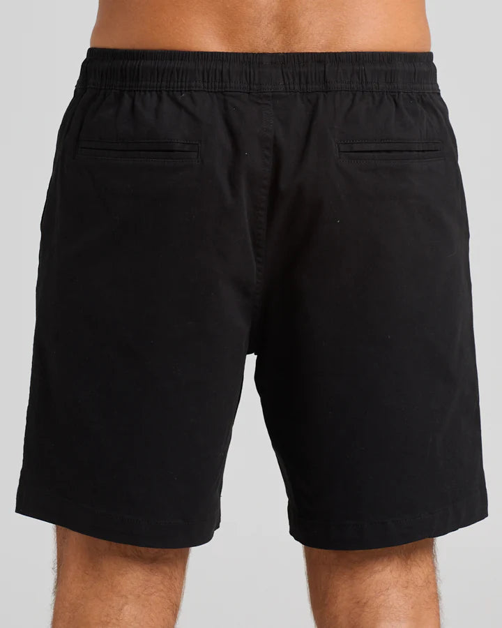 THE MAD HUEYS STRANDED 18" CHINO SHORT BLACK