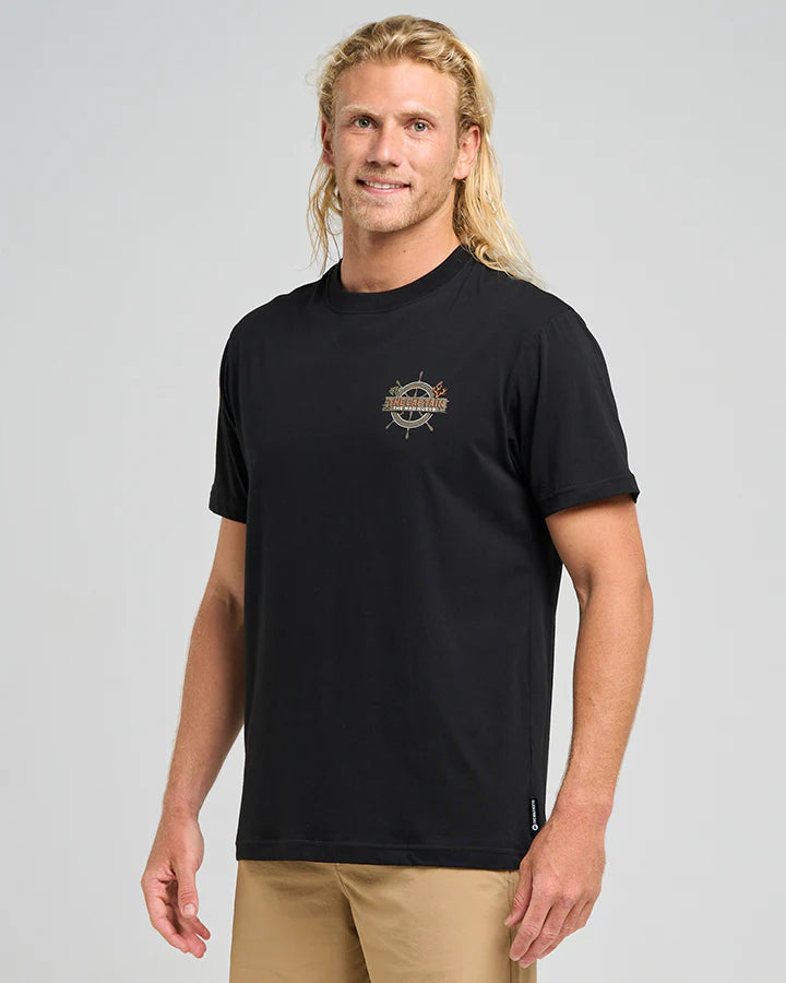 THE MAD HUEYS THE SEA CAPTAIN SS TEE BLACK