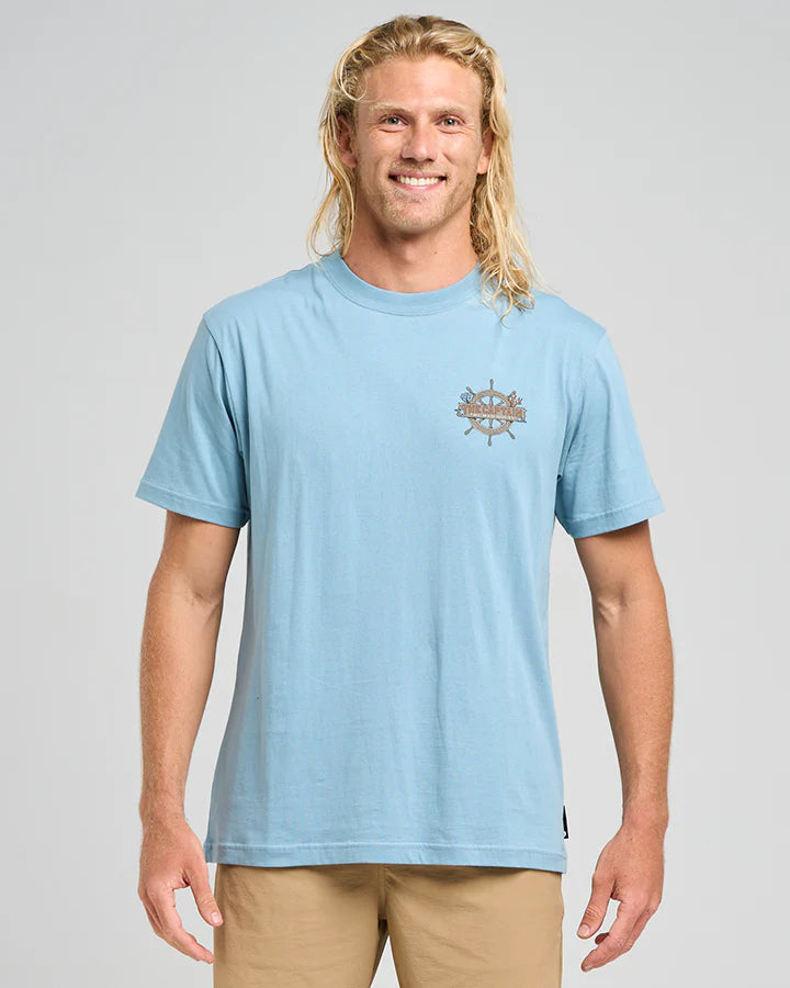 THE MAD HUEYS THE SEA CAPTAIN SS TEE STEEL BLUE