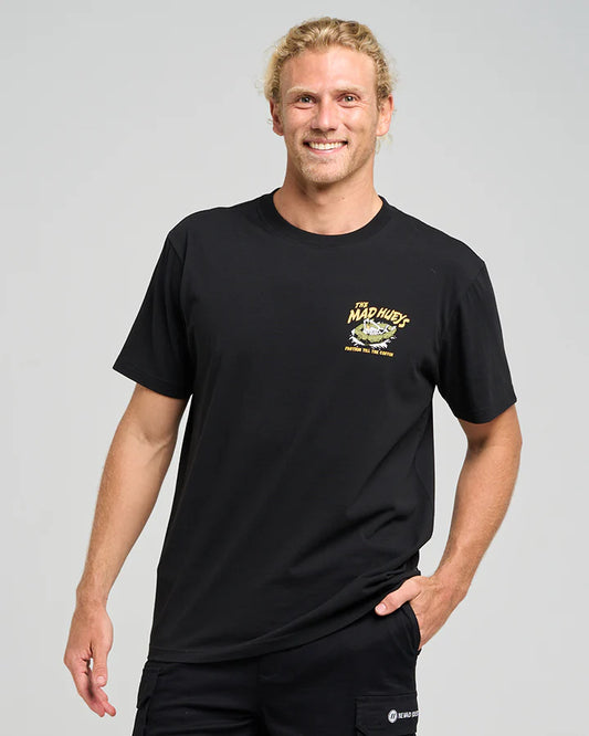 THE MAD HUEYS FROTHIN COFFIN SS TEE BLACK