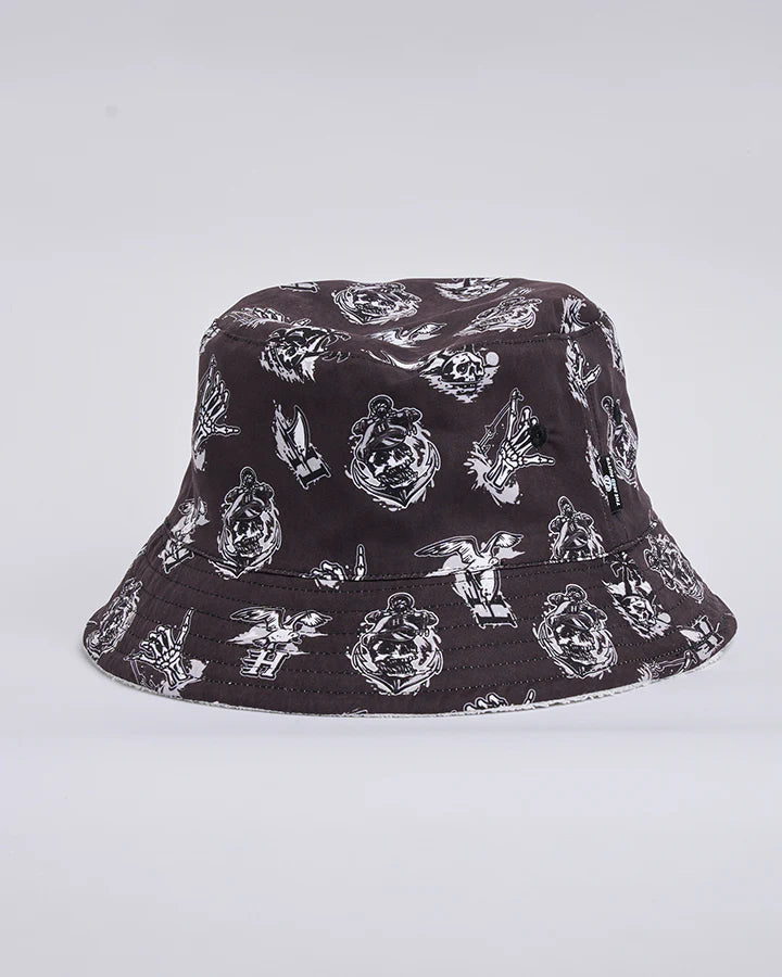 THE MAD HUEYS SAILOR ANCHOR REVERSIBLE TERRY BUCKET HAT