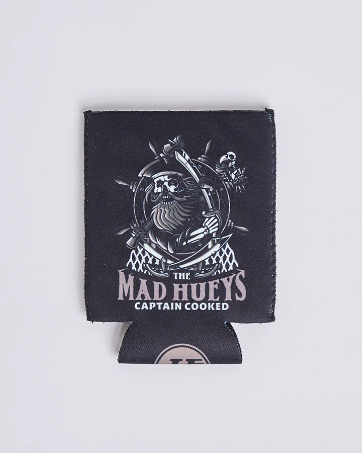 THE MAD HUEYS CAPTAIN SHIP FACED STUBBY COOLER BLACK