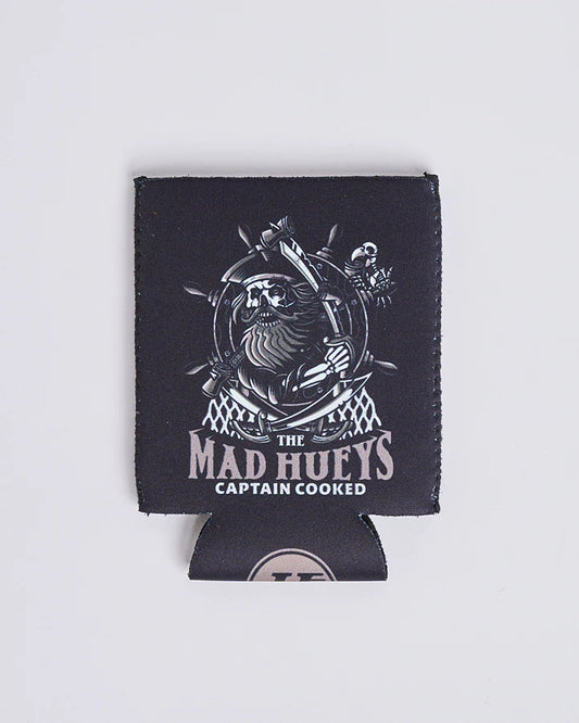 THE MAD HUEYS CAPTAIN SHIP FACED STUBBY COOLER BLACK