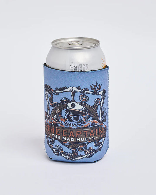 THE MAD HUEYS THE SEA CAPTAIN STUBBY COOLER STEEL BLUE