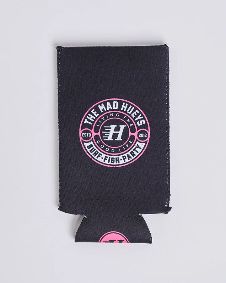 The Mad Hueys Hueys Good Life Womens Slim Stubby Cooler Black