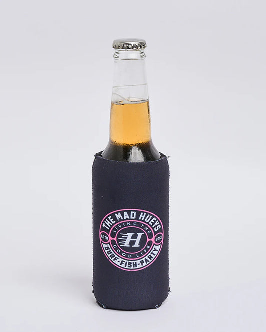 The Mad Hueys Hueys Good Life Womens Slim Stubby Cooler Black