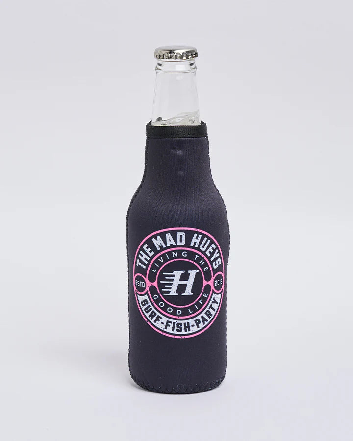 The Mad Hueys Hueys Good Life Womens Slim Tall Stubby Cooler Black