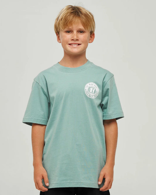 The Mad Hueys Checker Hueys Youth Short Sleeve Tee | Seafoam