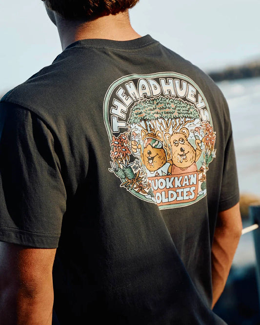 The Mad Hueys Quokkan Coldies Short Sleeve Tee | Vintage Black
