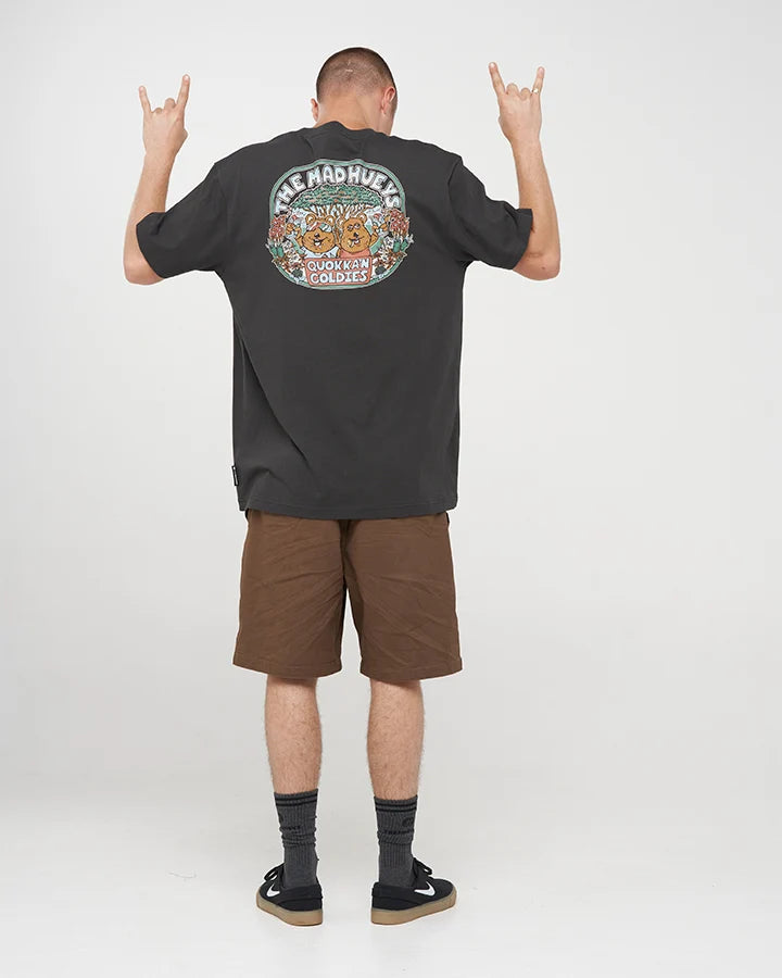 The Mad Hueys Quokkan Coldies Short Sleeve Tee | Vintage Black