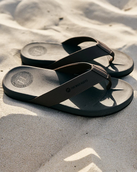 The Mad Hueys Laid Back Wide Strap Thongs | Tan
