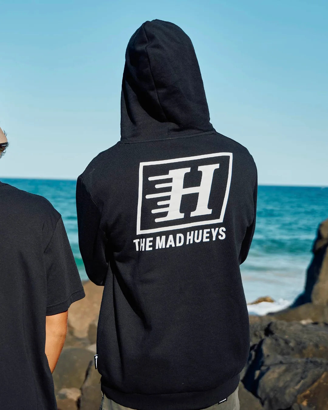 The Mad Hueys Parallel Hueys Hooded Pullover | Black