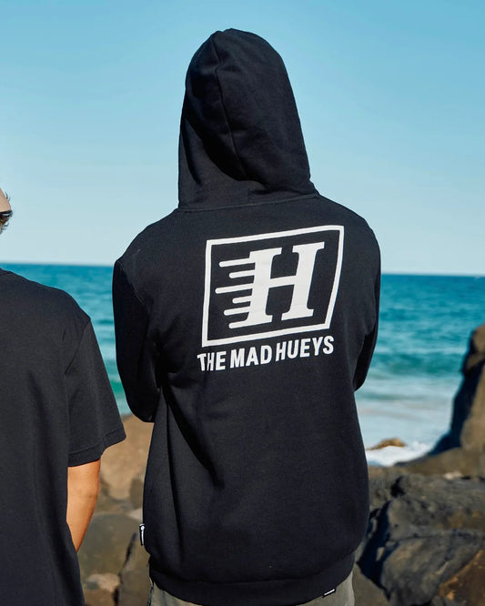 The Mad Hueys Parallel Hueys Hooded Pullover | Black