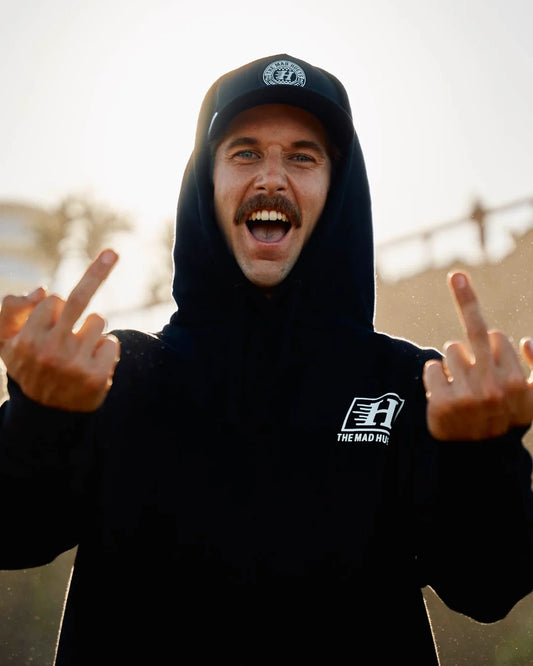 The Mad Hueys Parallel Hueys Hooded Pullover | Black