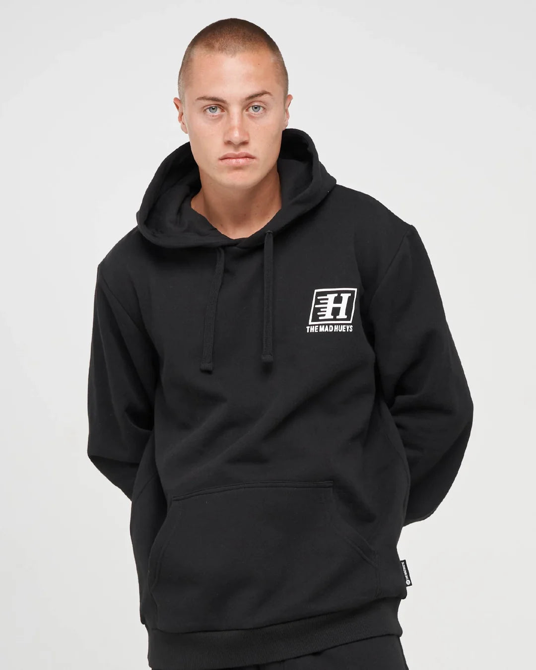 The Mad Hueys Parallel Hueys Hooded Pullover | Black
