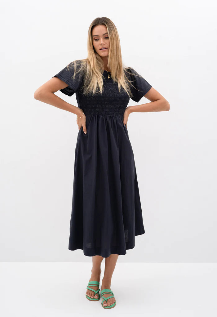 HUMIDITY WAVERLY DRESS MIDNIGHT