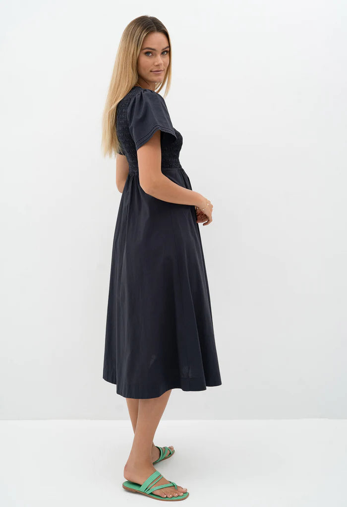 HUMIDITY WAVERLY DRESS MIDNIGHT